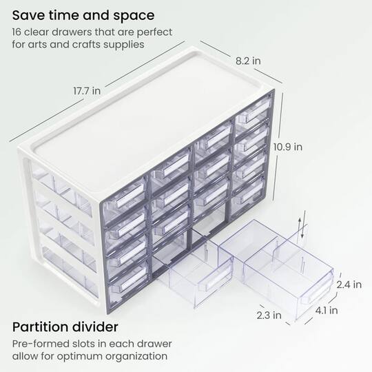 Arteza® Gray Drawer Stackable Storage Cabinet